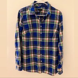 Talbots Plaid Button Up Size Medium
